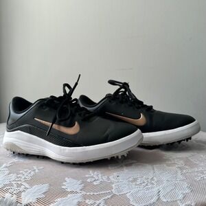 Nike Roshe G Golf Shoes Womens 5.5 Black Rose Gold AQ2324-001 Spikeless